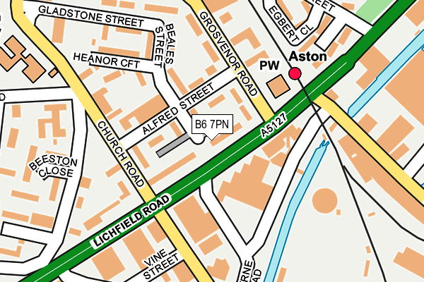 B6 7PN map - OS OpenMap – Local (Ordnance Survey)