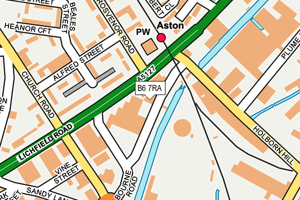 B6 7RA map - OS OpenMap – Local (Ordnance Survey)