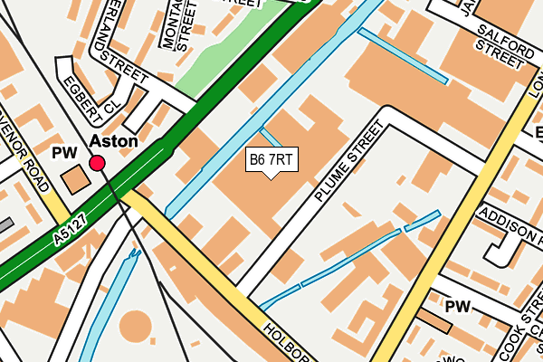 B6 7RT map - OS OpenMap – Local (Ordnance Survey)