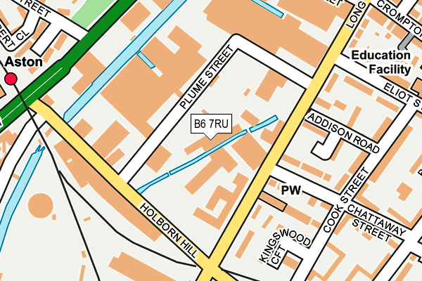 B6 7RU map - OS OpenMap – Local (Ordnance Survey)