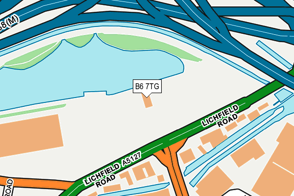 B6 7TG map - OS OpenMap – Local (Ordnance Survey)