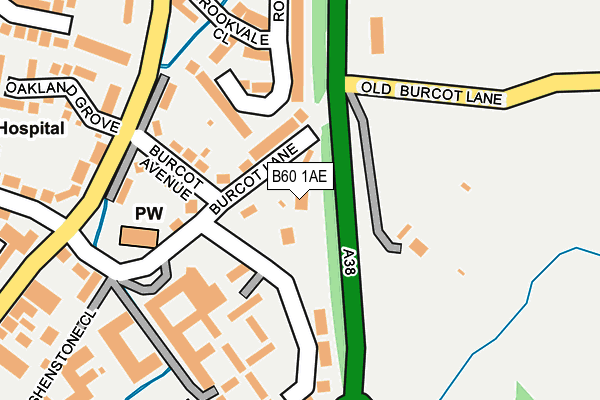 B60 1AE map - OS OpenMap – Local (Ordnance Survey)