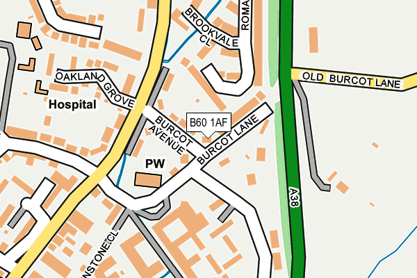 B60 1AF map - OS OpenMap – Local (Ordnance Survey)