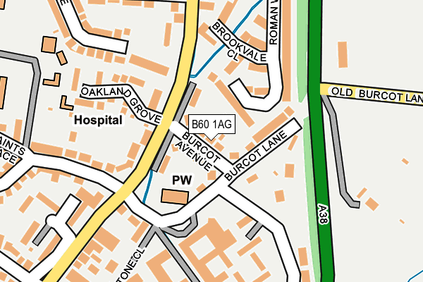 B60 1AG map - OS OpenMap – Local (Ordnance Survey)