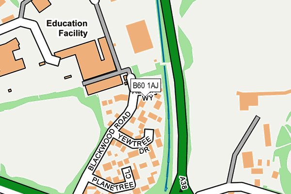 B60 1AJ map - OS OpenMap – Local (Ordnance Survey)