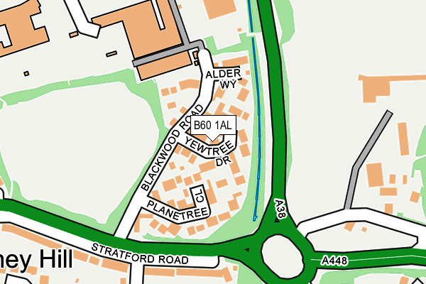 B60 1AL map - OS OpenMap – Local (Ordnance Survey)