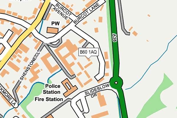 B60 1AQ map - OS OpenMap – Local (Ordnance Survey)