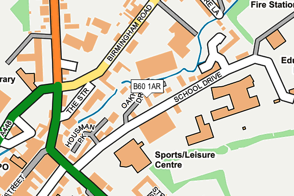 B60 1AR map - OS OpenMap – Local (Ordnance Survey)