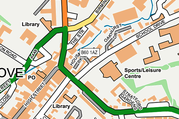 B60 1AZ map - OS OpenMap – Local (Ordnance Survey)