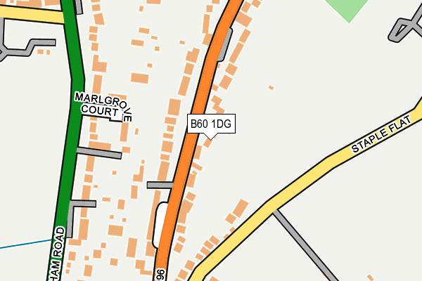 B60 1DG map - OS OpenMap – Local (Ordnance Survey)