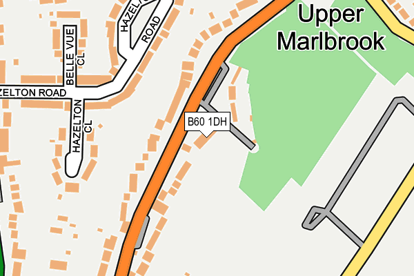 B60 1DH map - OS OpenMap – Local (Ordnance Survey)