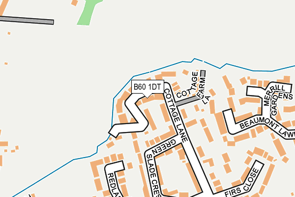 B60 1DT map - OS OpenMap – Local (Ordnance Survey)