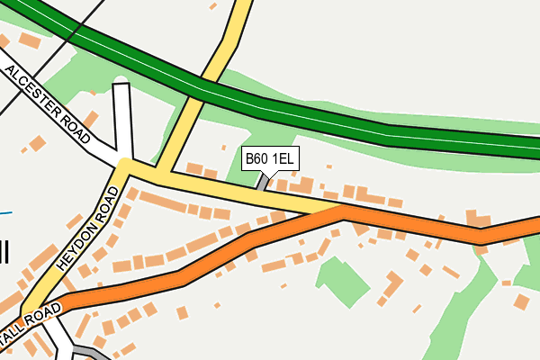 B60 1EL map - OS OpenMap – Local (Ordnance Survey)