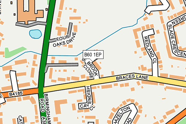 B60 1EP map - OS OpenMap – Local (Ordnance Survey)