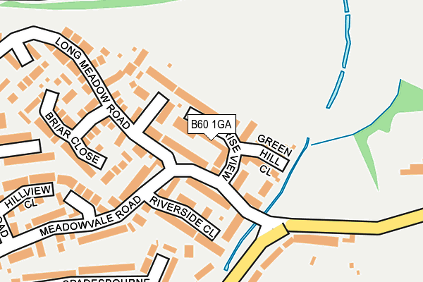 B60 1GA map - OS OpenMap – Local (Ordnance Survey)