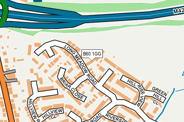 B60 1GG map - OS OpenMap – Local (Ordnance Survey)