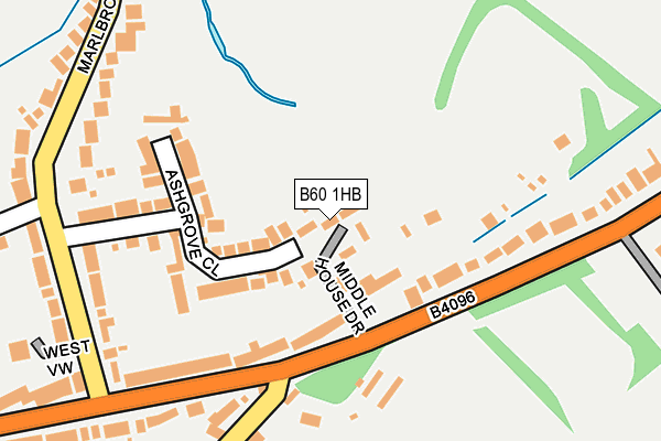 B60 1HB map - OS OpenMap – Local (Ordnance Survey)