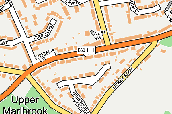 B60 1HH map - OS OpenMap – Local (Ordnance Survey)