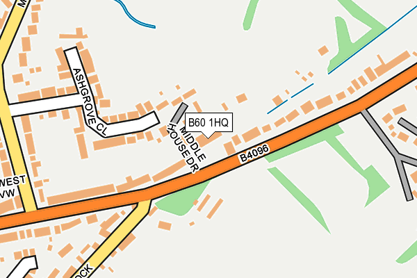 B60 1HQ map - OS OpenMap – Local (Ordnance Survey)