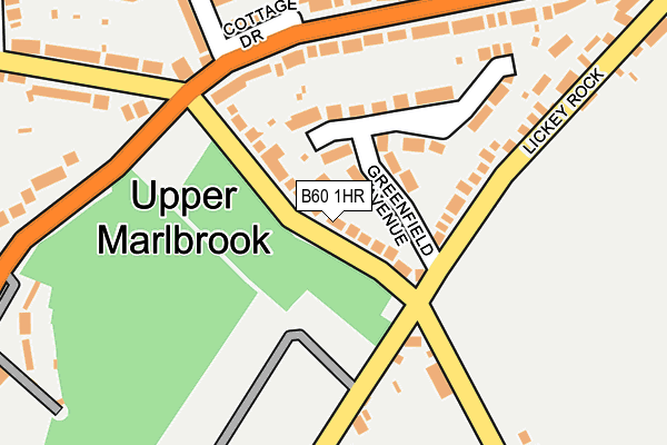 B60 1HR map - OS OpenMap – Local (Ordnance Survey)