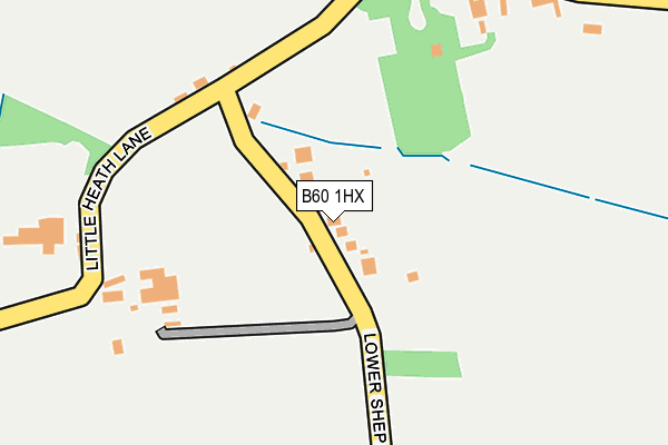 B60 1HX map - OS OpenMap – Local (Ordnance Survey)