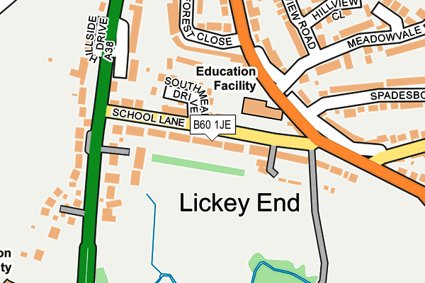 B60 1JE map - OS OpenMap – Local (Ordnance Survey)