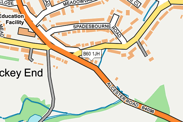 B60 1JH map - OS OpenMap – Local (Ordnance Survey)