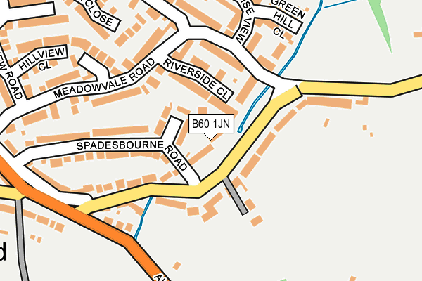 B60 1JN map - OS OpenMap – Local (Ordnance Survey)