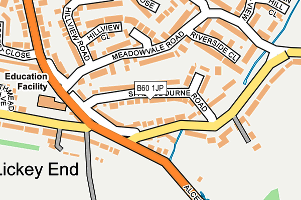 B60 1JP map - OS OpenMap – Local (Ordnance Survey)