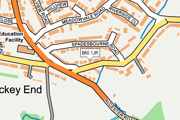 B60 1JR map - OS OpenMap – Local (Ordnance Survey)