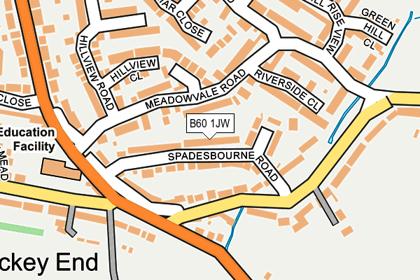 B60 1JW map - OS OpenMap – Local (Ordnance Survey)