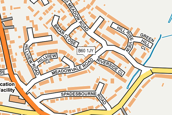 B60 1JY map - OS OpenMap – Local (Ordnance Survey)