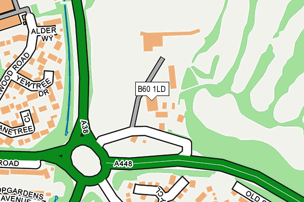 B60 1LD map - OS OpenMap – Local (Ordnance Survey)