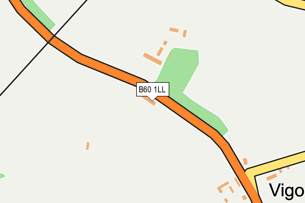 B60 1LL map - OS OpenMap – Local (Ordnance Survey)