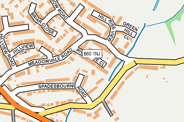 B60 1NJ map - OS OpenMap – Local (Ordnance Survey)