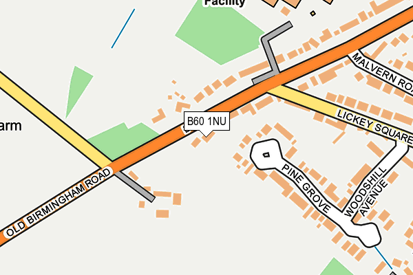 B60 1NU map - OS OpenMap – Local (Ordnance Survey)