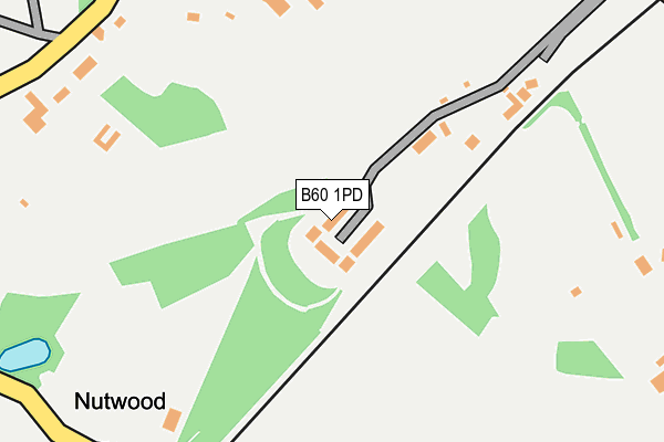 B60 1PD map - OS OpenMap – Local (Ordnance Survey)