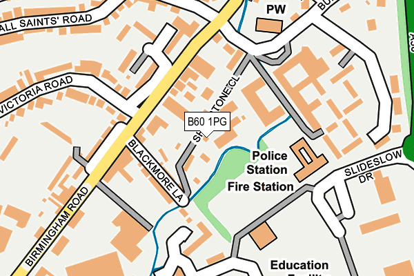 B60 1PG map - OS OpenMap – Local (Ordnance Survey)