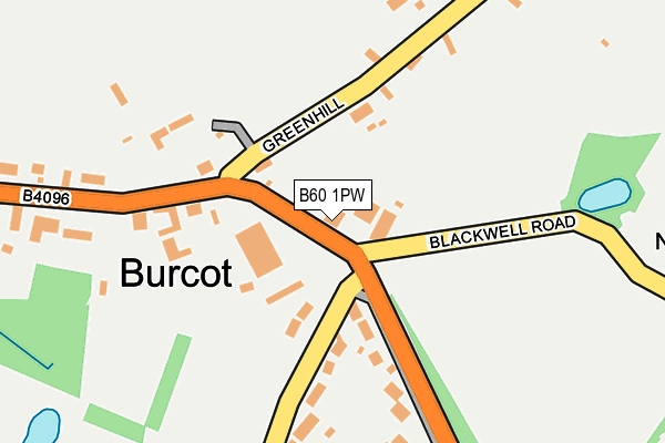 B60 1PW map - OS OpenMap – Local (Ordnance Survey)