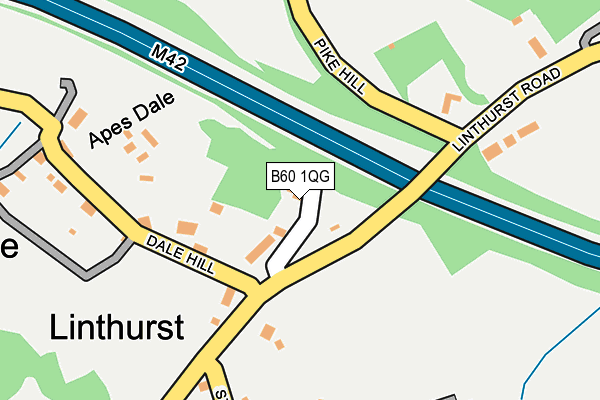 B60 1QG map - OS OpenMap – Local (Ordnance Survey)