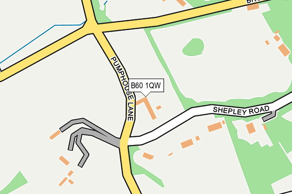 B60 1QW map - OS OpenMap – Local (Ordnance Survey)