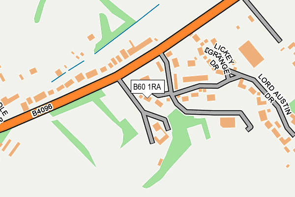 B60 1RA map - OS OpenMap – Local (Ordnance Survey)