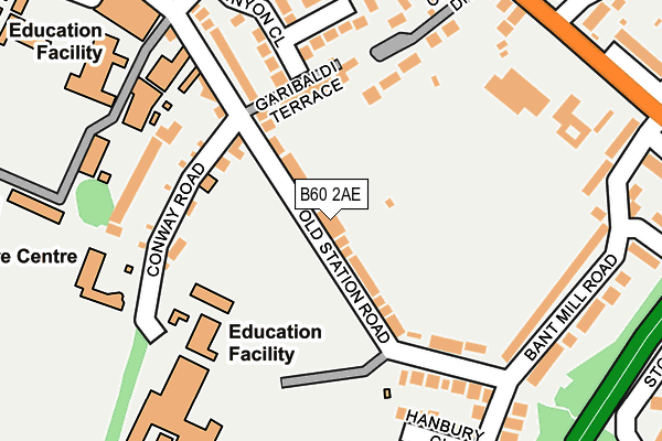 B60 2AE map - OS OpenMap – Local (Ordnance Survey)