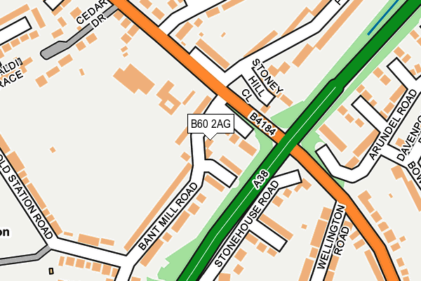 B60 2AG map - OS OpenMap – Local (Ordnance Survey)