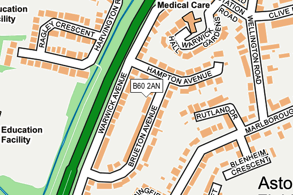 B60 2AN map - OS OpenMap – Local (Ordnance Survey)