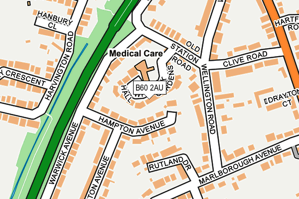 B60 2AU map - OS OpenMap – Local (Ordnance Survey)