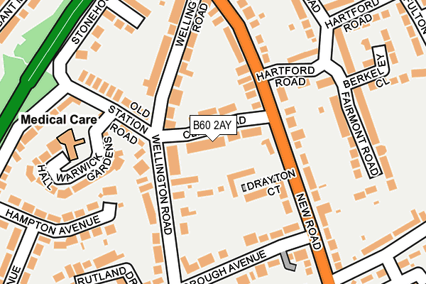 B60 2AY map - OS OpenMap – Local (Ordnance Survey)