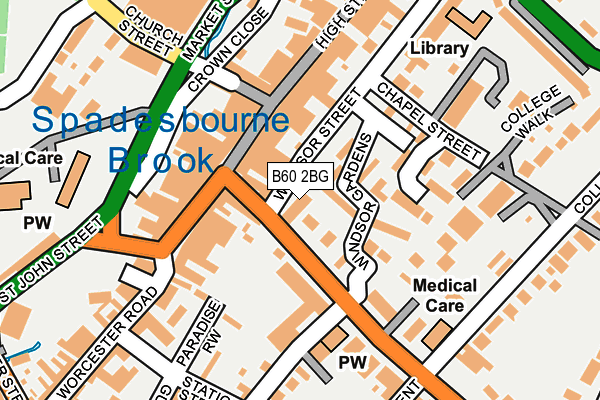 B60 2BG map - OS OpenMap – Local (Ordnance Survey)