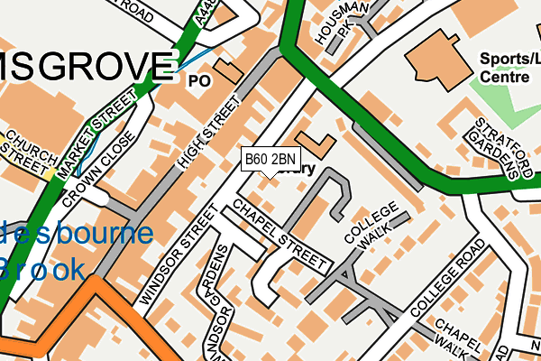 B60 2BN map - OS OpenMap – Local (Ordnance Survey)