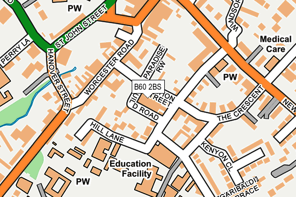 B60 2BS map - OS OpenMap – Local (Ordnance Survey)
